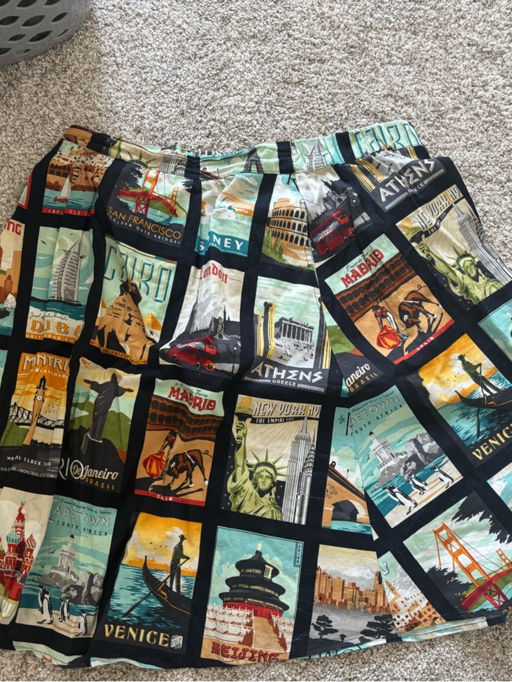 ModCloth Multicolor City-Poster A-Line Skirt